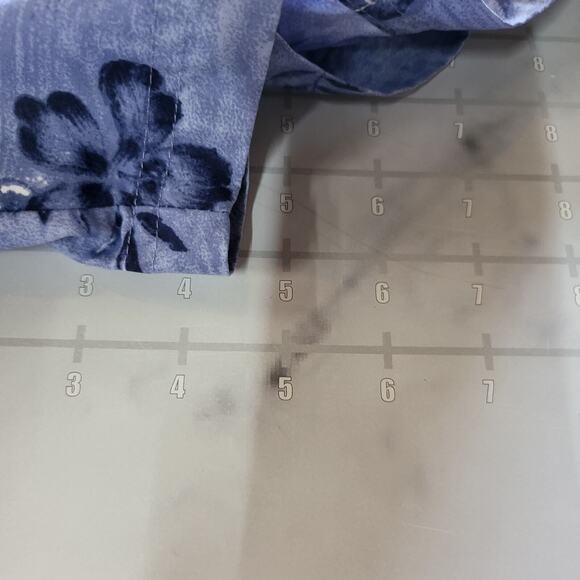 Sand N Sun Shorts Size L Blue Floral Tropical Drawstring Casual Summer Waist 26 - Picture 10 of 10